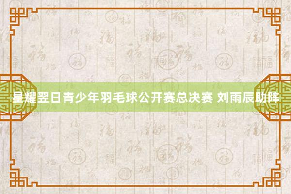 星耀翌日青少年羽毛球公开赛总决赛 刘雨辰助阵