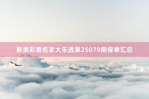 新浪彩票名家大乐透第25079期保举汇总
