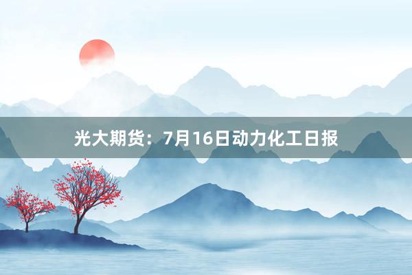 光大期货：7月16日动力化工日报