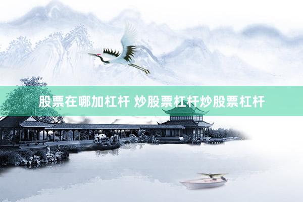 股票在哪加杠杆 炒股票杠杆炒股票杠杆