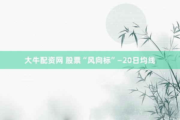 大牛配资网 股票“风向标”—20日均线