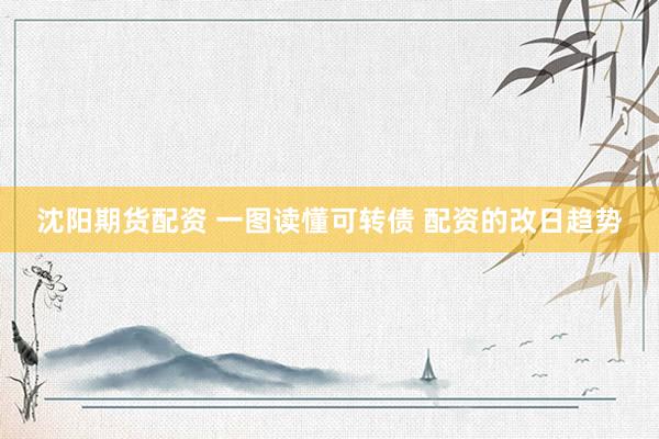 沈阳期货配资 一图读懂可转债 配资的改日趋势